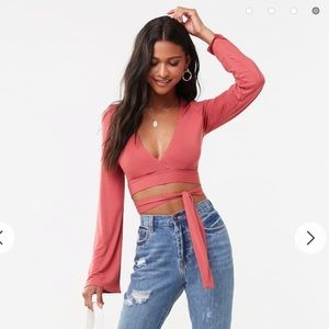 forever 21 wrap crop top